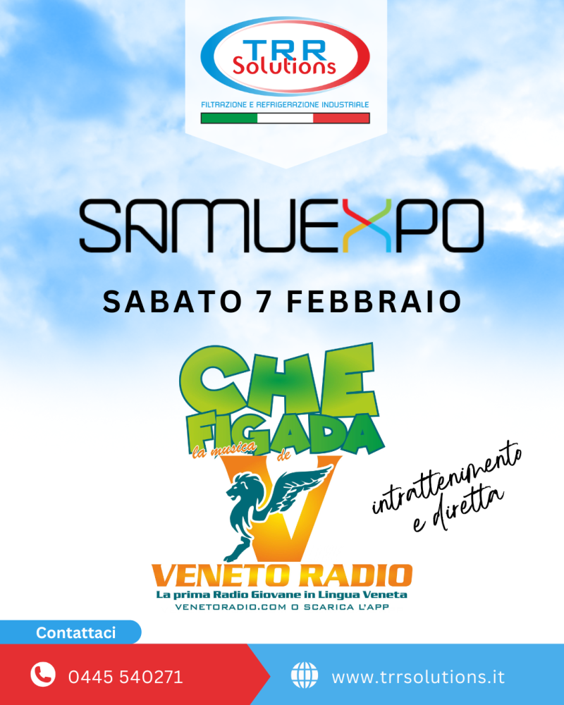 7 febbraio: Trr Solutions in diretta con Veneto Radio a SamuExpo!